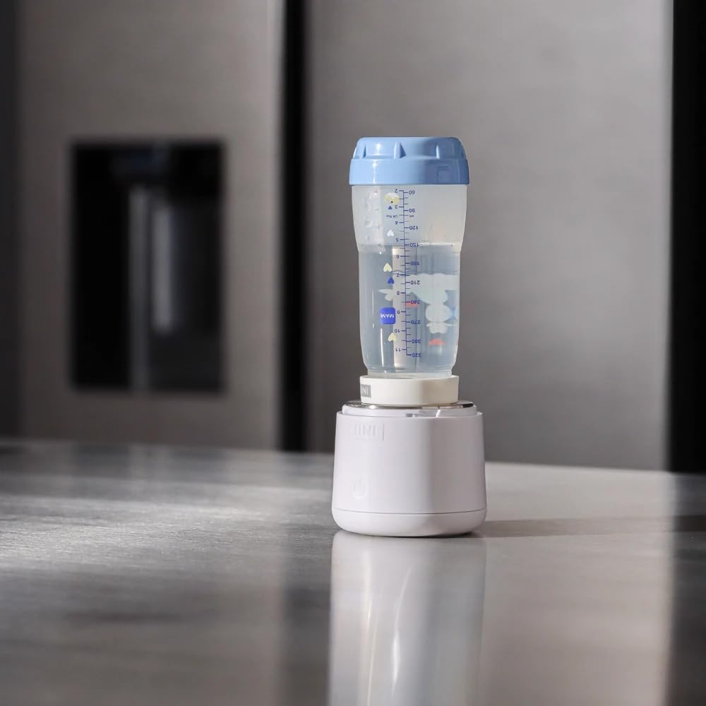 LIINI® 4.0 PRO Flaschenwärmer mit Akku, 75W, weiß – IP66 staub- & strahlwassergeschützt, 4 Stufen 37/40/45/50°C, Akku 15.000 mAh, unterwegs & zuhause, USB-C Aluminium-Kabel 150 cm, BPA-frei, CE/RoHS