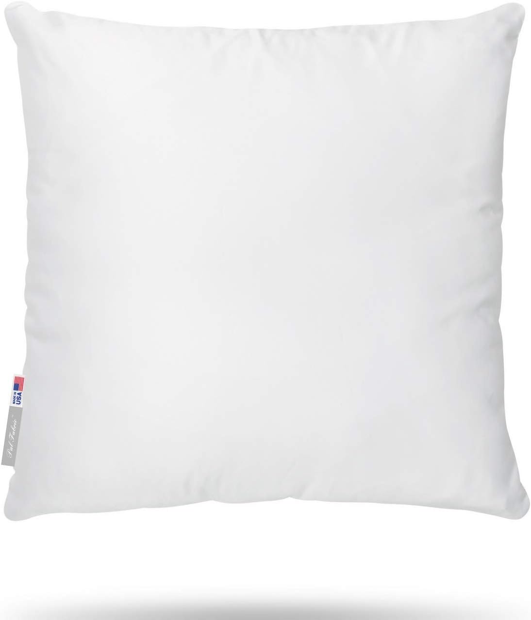Pal Fabric Premium 22"x22" White Cotton Feel Microfiber Square Sham Euro Sofa Bed Couch Decorative Pillow Insert Form Fill Stuffer Cushion Made in USA for Pillow Cover or Case (22x22 Microfiber)