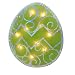 Northlight Lighted Green Easter Egg Window Silhouette Decoration, 12"