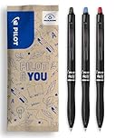 PILOT - Set di 3 FriXion Ball 07 Plus - Penna Roller Cancellabile - Penna Retrattile e Ricaricabile - Nero, Blu, Rosso - Punta Media