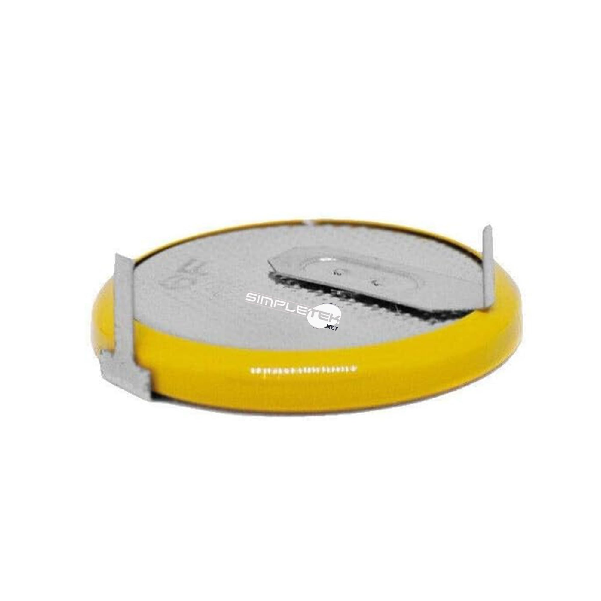 SIMPLETEK - 5 piles LIR2025 à bouton 3,6 V avec connecteurs à souder 120 ° contacts angulaires compatibles avec BMW (5 pièces)