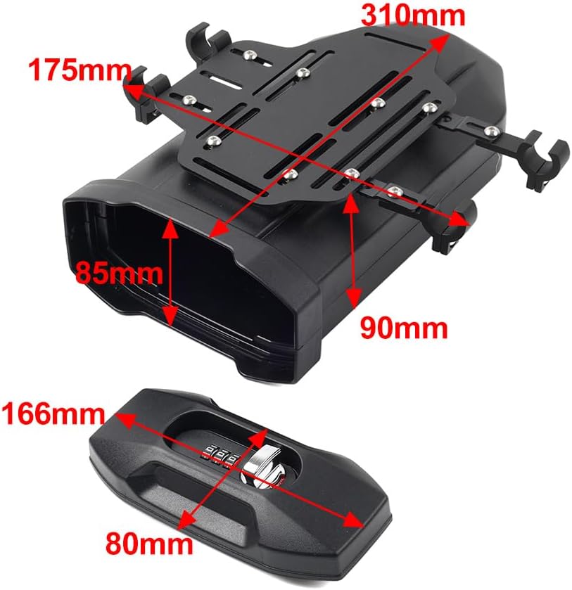 SIKUAI Adventure Box Luggage Rack Side Tool Bags 1 Set For HONDA Africa Twin CRF1000L / NC700X / VFR1200X Crosstourer Aluminium Black