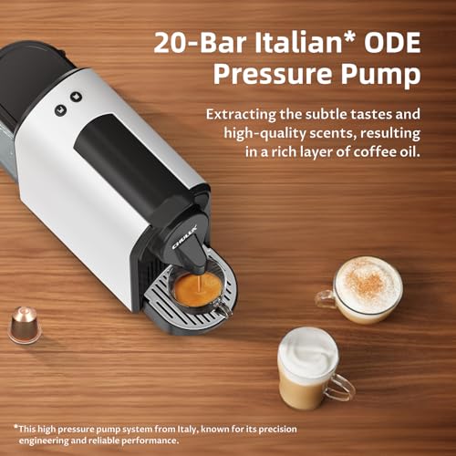 CHULUX-Bafe-Pro-Espresso-Machine-Mini-Espresso-Machine-for-Nespresso-Original-Capsules-Single-Serve-Coffee-Machine-for-Home-Espresso-Lungo-Maker-Italian-ODE-20-Bar-Pump-Silver-Drip-Tray CHULUX Bafe Pro Espresso Machine Mini Espresso Machine for Nespresso Original Capsules Single Serve Coffee Machine for Home Espresso Lungo Maker Italian ODE 20 Bar Pump Silver Drip Tray