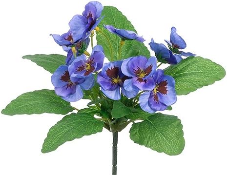 Arcadia Silk Plantation 8.5" Pansy Bush Blue (Pack of 36)