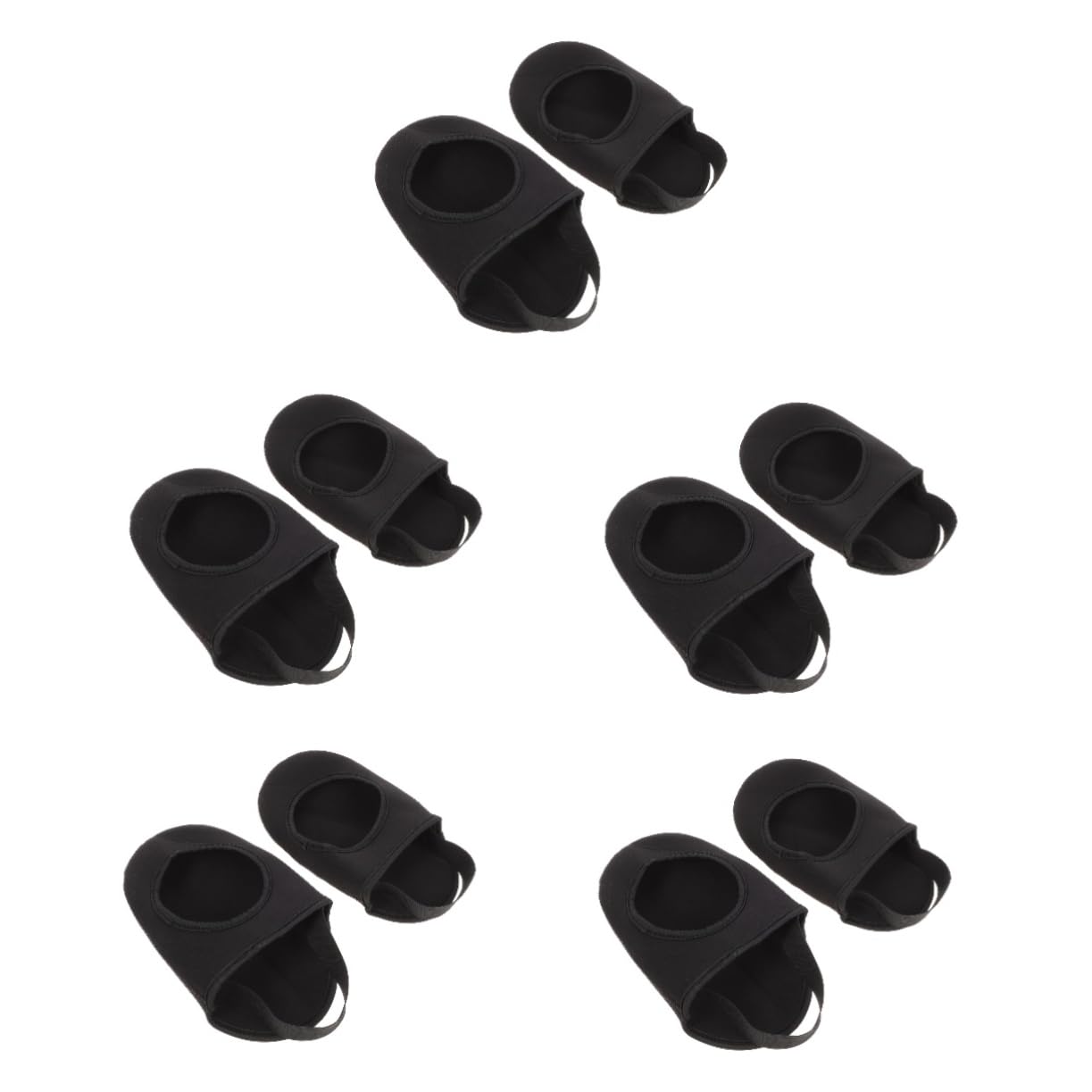balacoo 5sets Cycling Overshoes Windproof Skid Half Shoe Covers for Bowling Shoes 2pcs*5