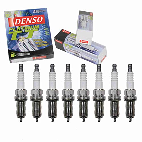 8 pc DENSO Platinum TT Spark Plugs compatible with Toyota Tu...