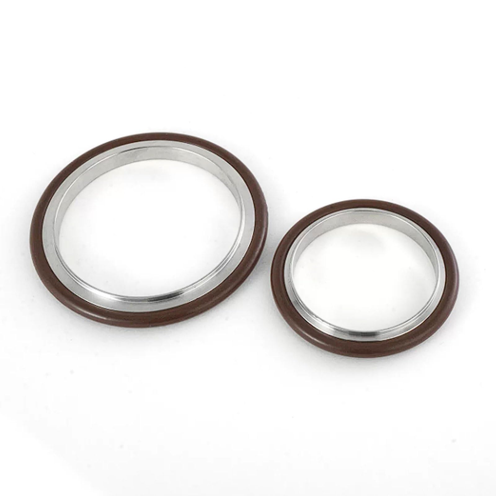Fascette per vuoto in acciaio inox 304, 4 set di supporti per tubi a montaggio rapido con staffe in alluminio e anelli in nitrile, KF16-KF50(KF50)