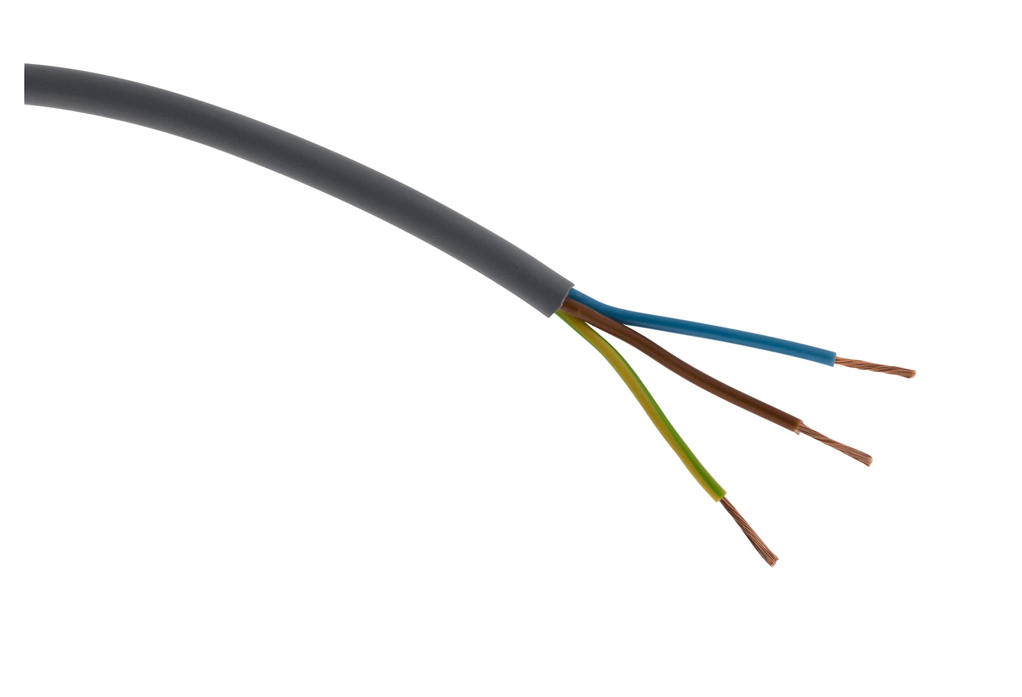 Câble d'alimentation électrique HO5VV-F 3G2,5mm² Gris - 150m