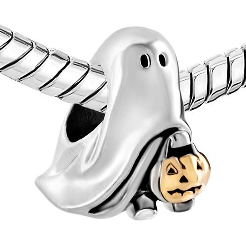 Spooky Ghost Charm Compatible with Pandora Charms Braceletss Women Haunted House Five Little Ghosts3