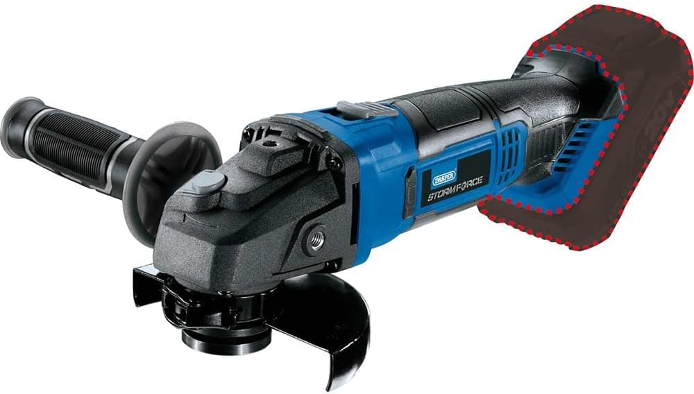 Draper 89521 Storm Force® 20V 115mm Angle Grinder - Bare, Blue