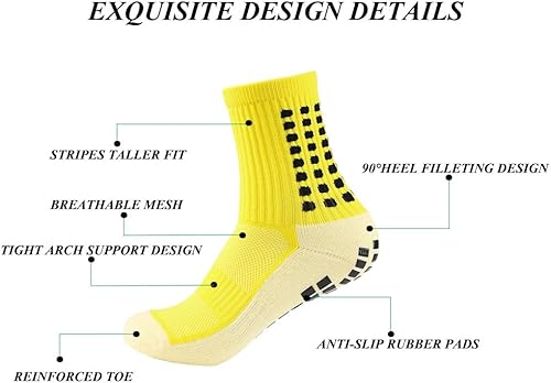 Miniatura 7 de Calcetines de agarre para hombre de fútbol, 134 pares, antideslizantes, almohadillas de agarre antideslizantes para fútbol, baloncesto, deportes