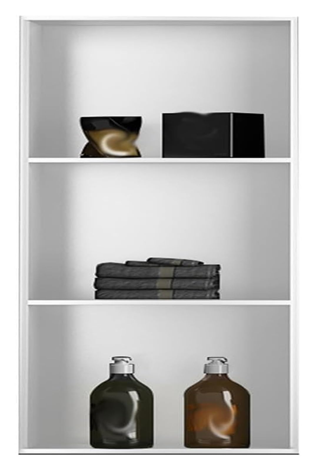 Étagère de douche encastrée en acier inoxydable 100x35x15 cm pour rangement mural de maison