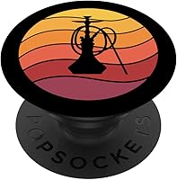 Vista 1 de Shisha Retro Sunset Shisha Bar PopSockets Swappable PopGrip