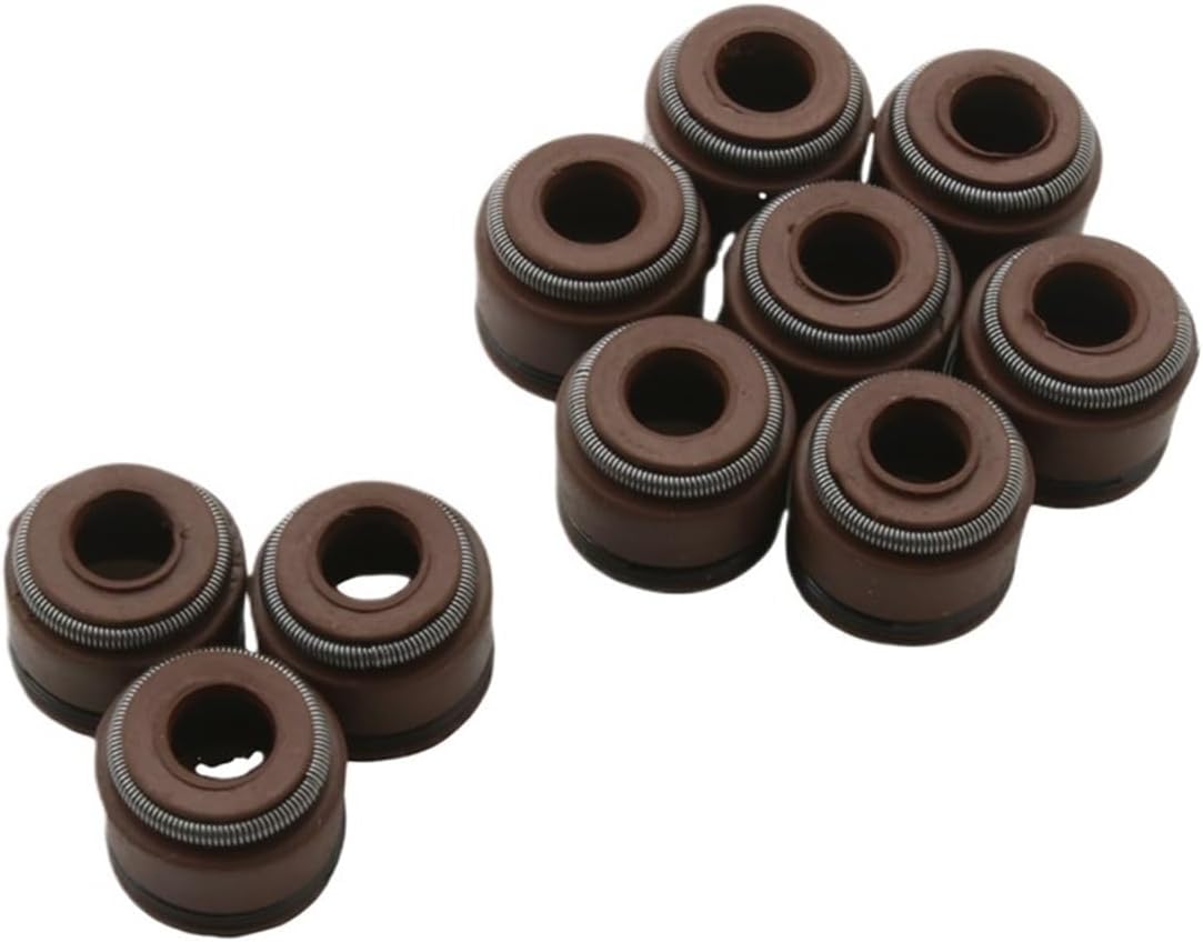 10pc GY6 Valve Oil Seal Compatible with 50cc 70cc 110cc 125cc 150cc 139QMI 152QMI 157QMJ 4T ATV Scooter Engine