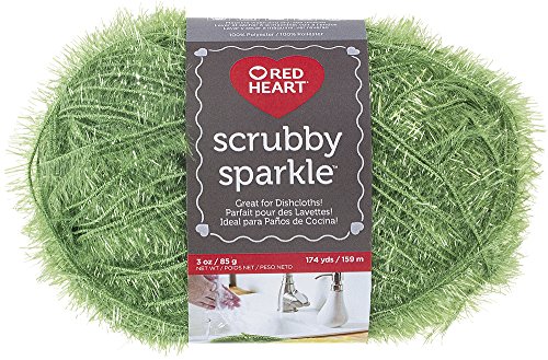 Image of RED Heart CNCE851.8690Red Heart Scrubby Sparkle Yarn, Avocado