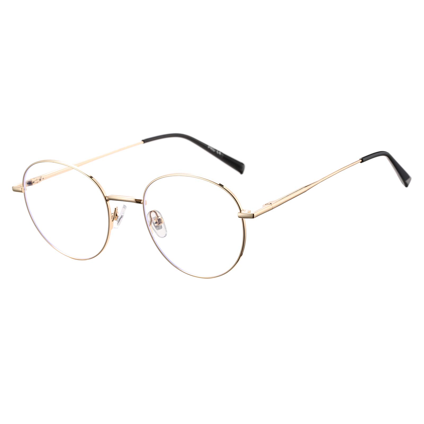 Pro Acme Blue Light Blocking Glasses - Women & Men Retro Round Computer Gaming Glasses - Light Anti Glare - Stylish Clear Lens