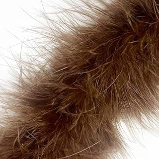 1 Metre - Marabou Swansdown Feather Trim Soft & Fluffy Craft - Choose Colour (White)