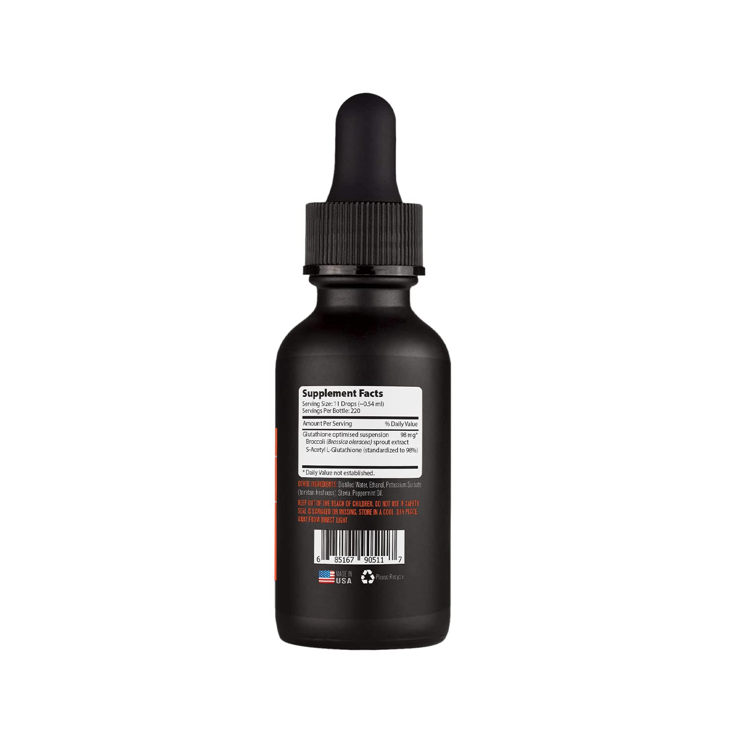 Lyfetrition S-Acetyl L-Glutathione 98mg, 4 Oz Liquid, 220 Servings, Made in USA, Quick Absorption, Quality Potent Ingredients, Third-Party Tested, Non-GMO, GMP Certified, Cruelty-Free Products : Health & Household