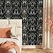 MuralPeel Dark Black Animals Damask Leaf Rabbits Deer Owl Pink Flowers Vintage Peel and Stick Wallpaper Self Adhesive Removable Easy Peel Off Stick on Wall Paper for Bedroom Cabinet Renter Friendly