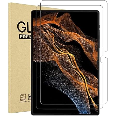 MOBISTAR 2 Pack Screen Protector for Samsung Galaxy Tab S8 Ultra 14.6" 2022 (SM-X900/SM-X906) High Definition Tempered Glass Screen Protector HD Clarity No-Bubble For Samsung Galaxy Tab S8 Ultra Cover