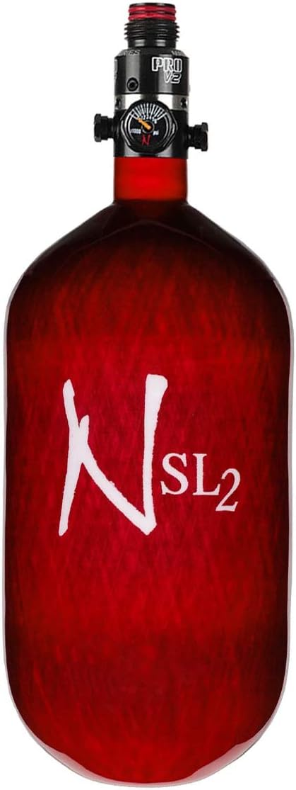 Ninja Carbon Fiber HPA Tank - SUPERLIGHT / SL - PRO V2 REG - 77/4500 - Red