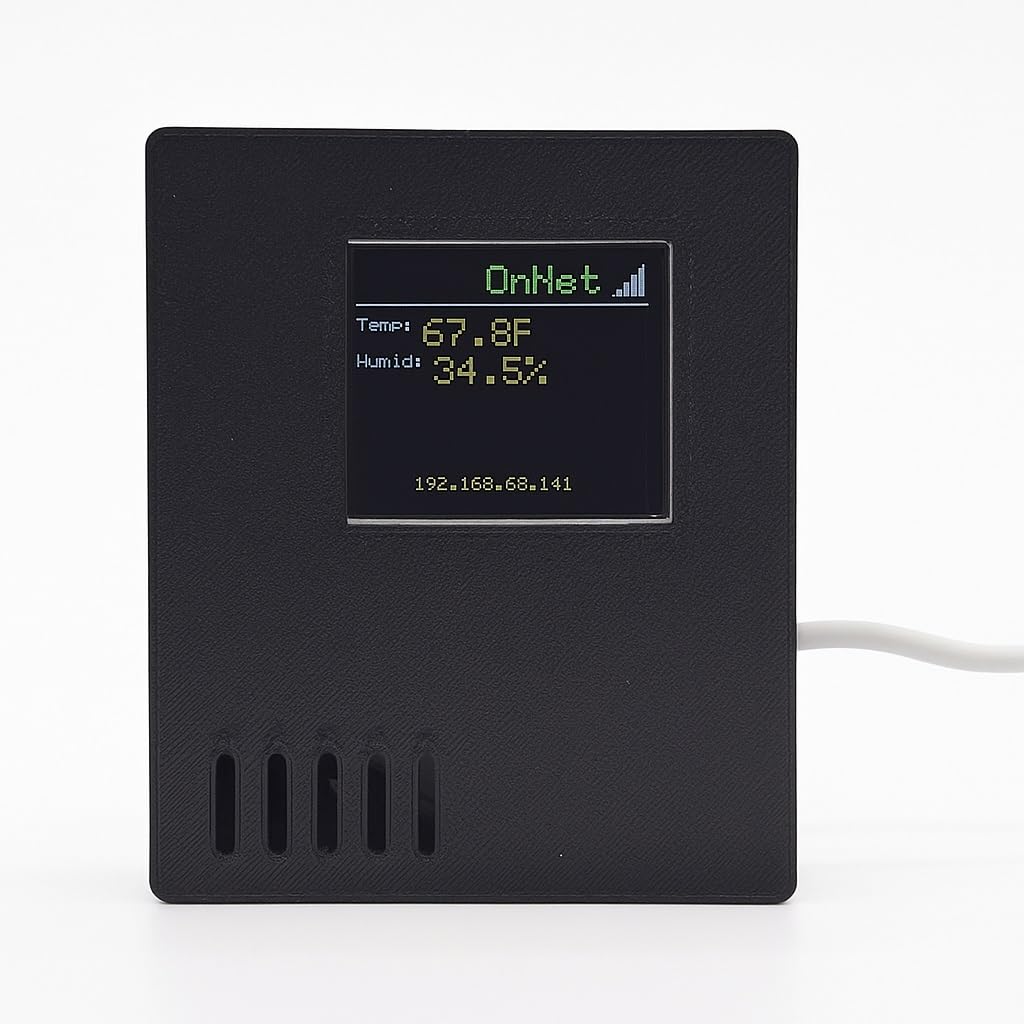 pp-Code WiFi Temperature and Humidity Sensor, Thermometer, Monitor From Anywhere, Email, SMS Alerts, Ideal for Server Room, Lab, Greenhouse, Pets