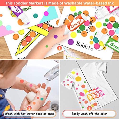 Dot Markers for Toddlers Kids Preschool, Bingo Daubers Washable Art Markers, Multi-color Toddlers Arts and Crafts, Kids Art Supplies Dot Paint Craft Kit, Toddler Painting Supplies Drawing Coloring Set - Image 7