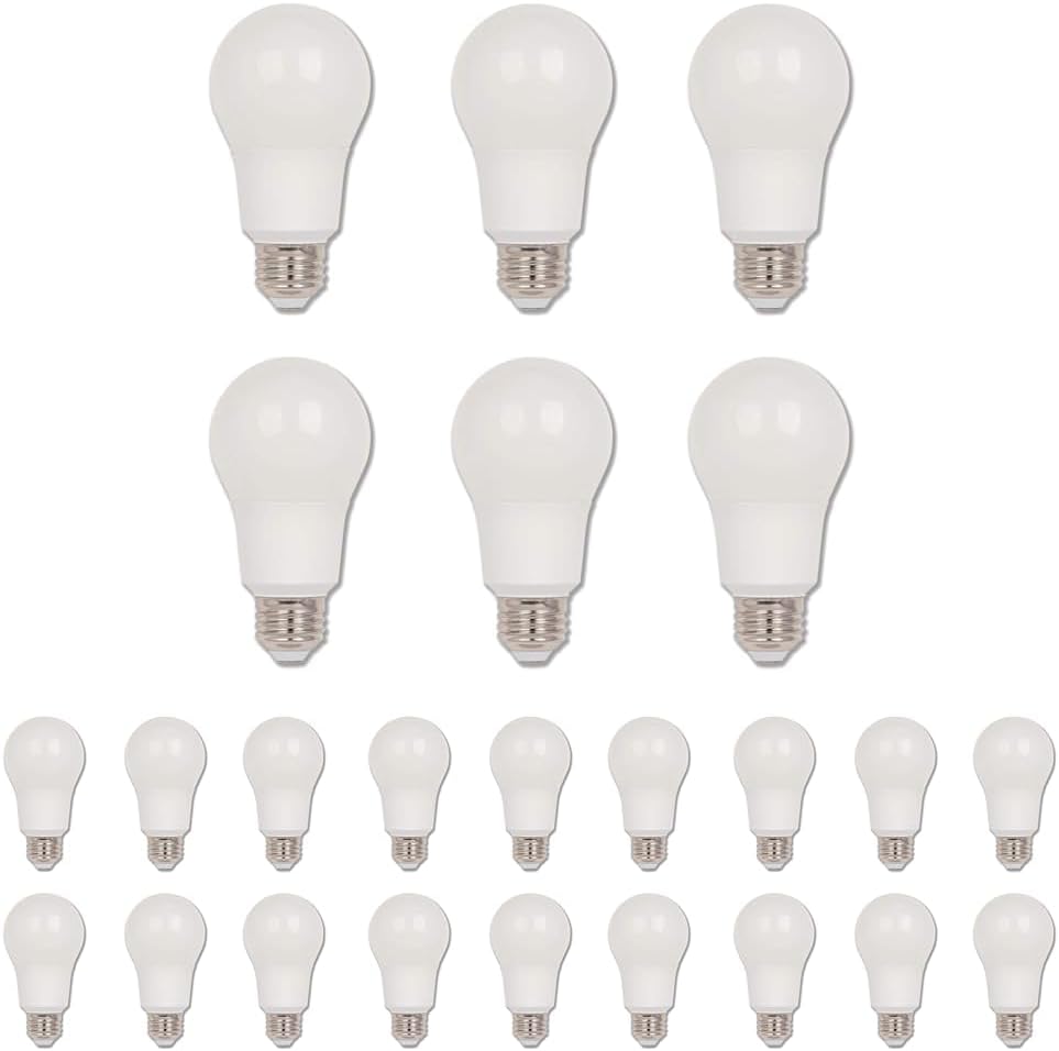 Westinghouse 5133100 9 Watt LED Bulbs (60 Watt Equivalent) Omni A19, Bright White, Energy Star, Dimmable LED Bulbs, E26 Medium Base(Pack of 24)