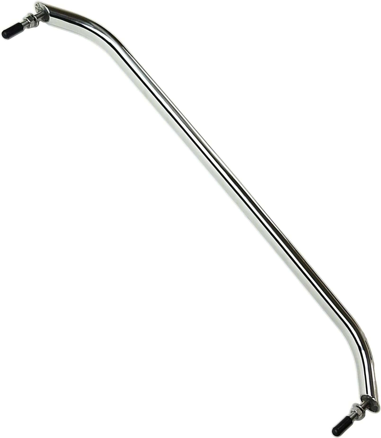 MARINE CITY Oval Tube Boat Handle Grab Bar Mount Handrail with Flange and Studs, Marine-Grade Stainless Steel for Yachts, RVs, and Boats