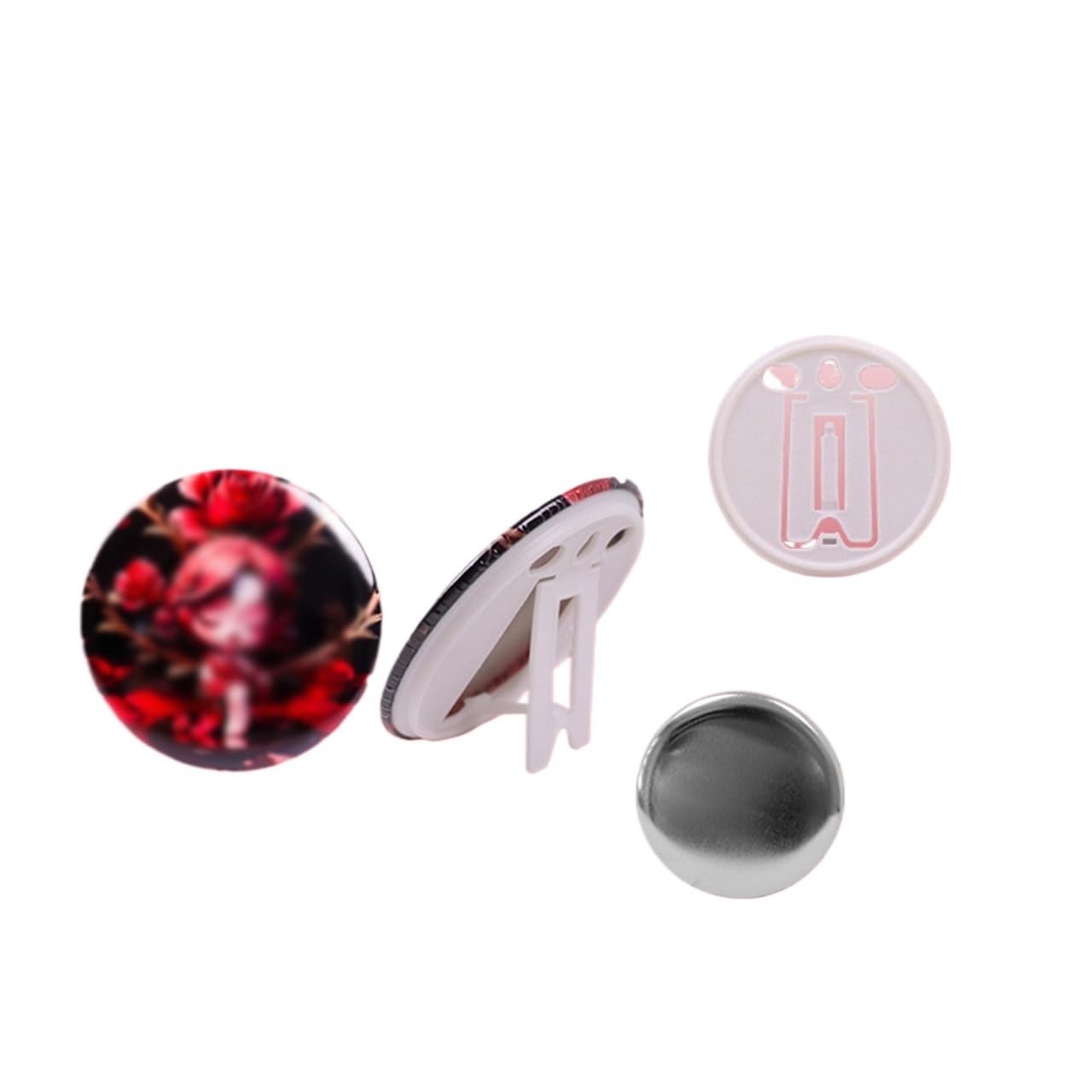 DIY Fridge Magnets Pin Maker Machine, Photo Magnet Machine, Round Maker Machine Button Maker, Manual Press with Paper Cutter, Ideal for Personalized Gifts and Events(100 Sets of Button A)