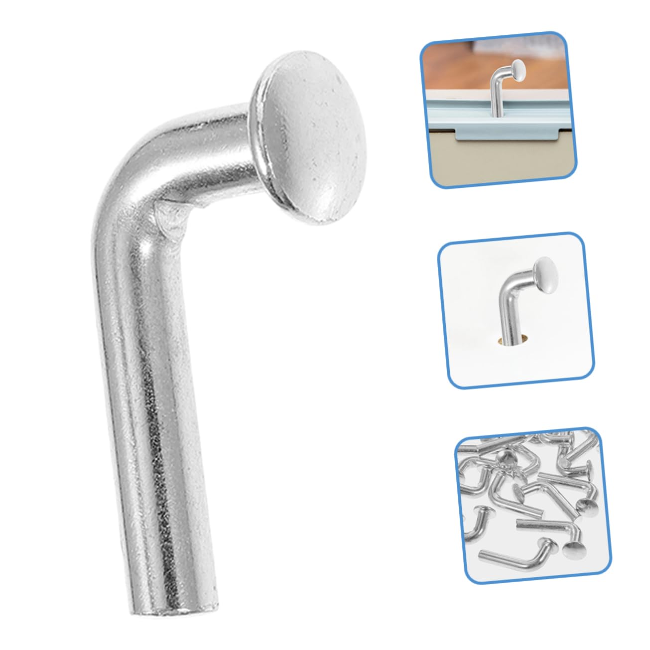 PRETYZOOM Goupilles de Verrouillage en Acier pour Rayonnage Industriel, 35 Pièces, Sécurité Renforcée, Heavy Duty, Accessoires pour Étagères en Entrepôt