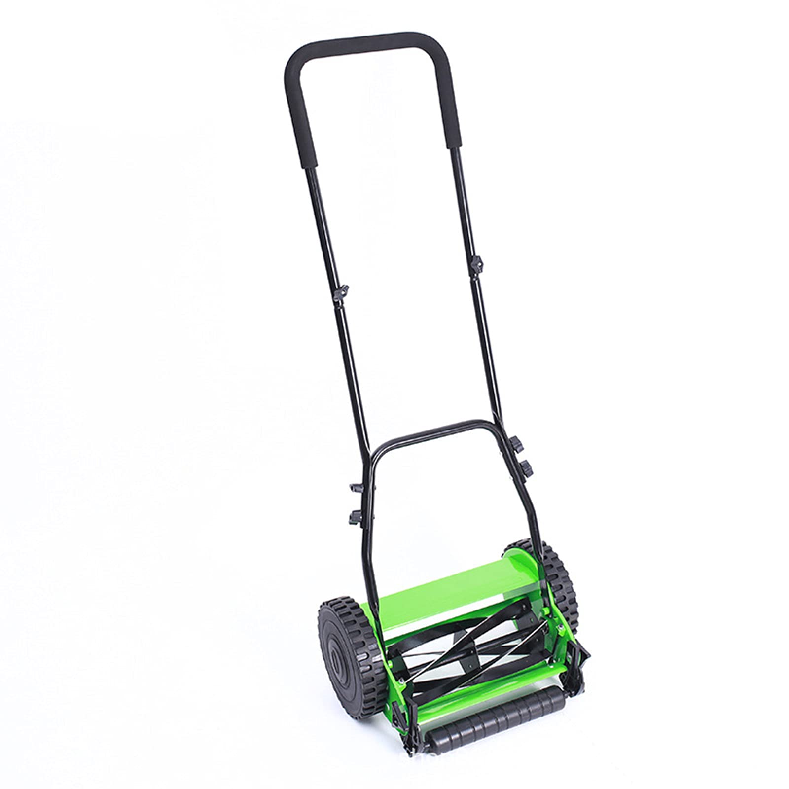 TIM-LI Cortacésped De Carrete Manual De 12 Pulgadas - Cortacésped De Empuje para El Hogar con Bolsa Recolectora Trasera, Ahorro De Espacio, Ancho De Corte 30 Cm