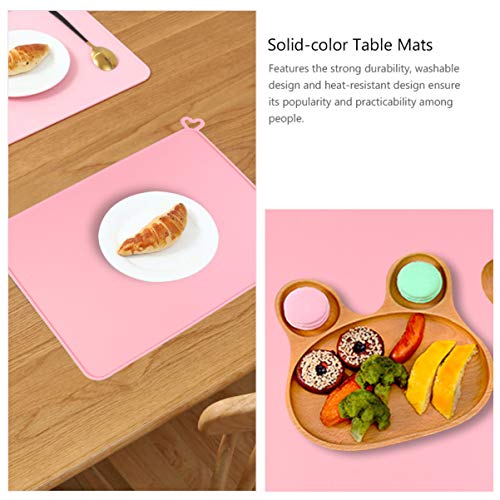 Cabilock Jogo americano de silicone para crianças e crianças pequenas, tapete antiderrapante para me