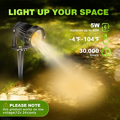 image for ALEDECO 5W Low Voltage Landscape Lights Outdoor 12V AC/DC LED Landscap
