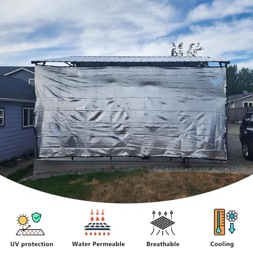 Filet d'ombrage en aluminium pour fraîcheur jardin et voiture - 3