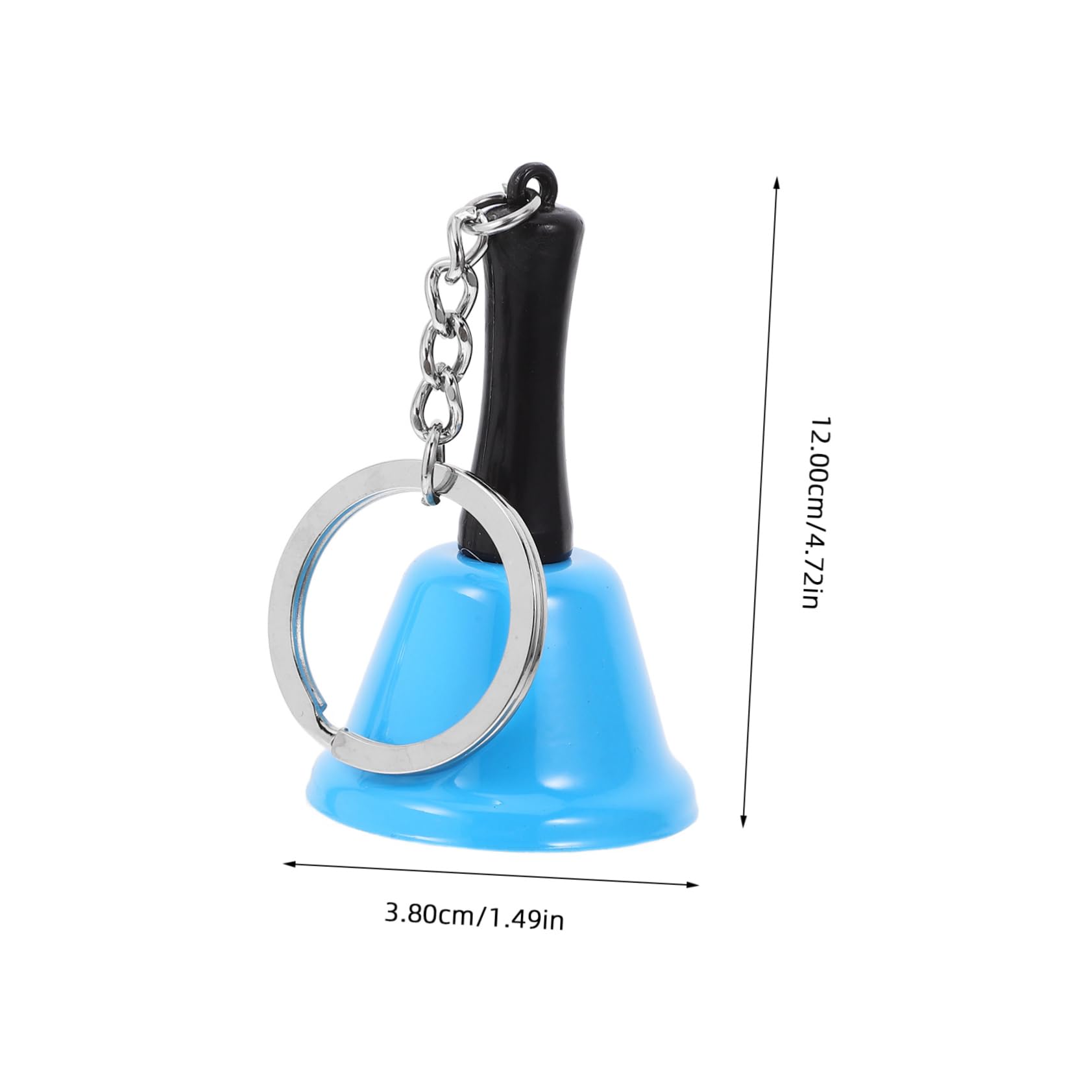 KALLORY Loud Hand Bell Keychain Metal Hand Bells Ideal for Christmas Parties and Events Promotes Auditory Skills Smooth Handling