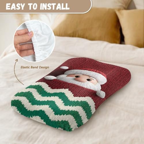 Image of ZOUTAIRONG Christmas Bassinet Sheet Cute Santa Claus Stretchy Bassinet Sheets Bassinet Crib Sheets Set Fitted for Baby Boy and Girl Comfort Fitted for Oval