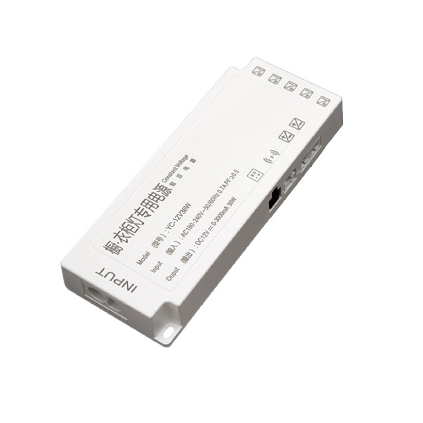 Éclairage LED pour armoire 12V 36W avec barre lumineuse et interrupteur pour dressing