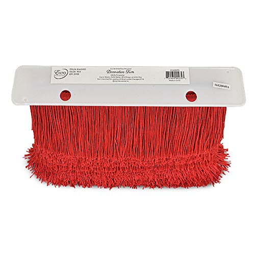 Trims By The Yard 4" Chainette Fringe Trim | Red | (5 Yard Cut) #TOP2