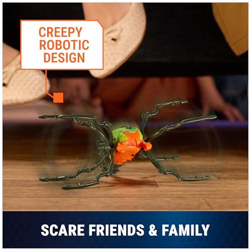 Image of HEX Bots Skitter Bot Scorpion Robotic Insect Toy, Red | Autonomous Movement, Scurry on any Surface, 8 Spinning Legs, Creepy Design, Prank Toy Gifts for Kids Ages 4+