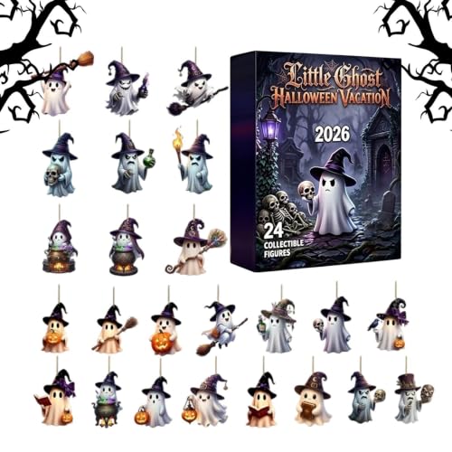 Calendrier de l'avent fantômes avec figurines acrylique 2D Halloween