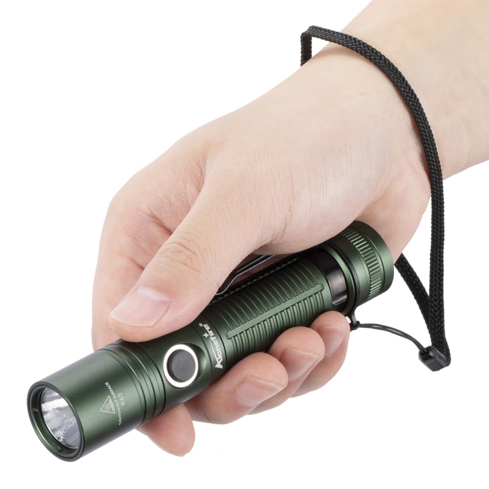 ALONEFIRE H60 LED Flashlight 1800 High Lumens Super Bright USB C Rechargeable 6 Adjustable Modes Waterproof Flash Light With Battery, Lanyard For Camping Emergency Hiking Home(Green) - Color Green | Guatemala - View #4
