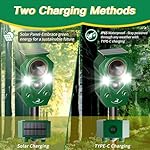 2 Pack Solar-Powered Ultrasonic Animal Repellent with Motion Sensor, Waterproof Cat Deterrent with LED Flashing Lights, Perfect for Outdoor Yards, Effective to Repel Cats, Coyotes, Raccoons, and Deer. - Image 5