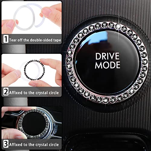 image for Frienda 10 Pcs Leather Steering Wheel Cover Set for Women 14.5-15 Inch