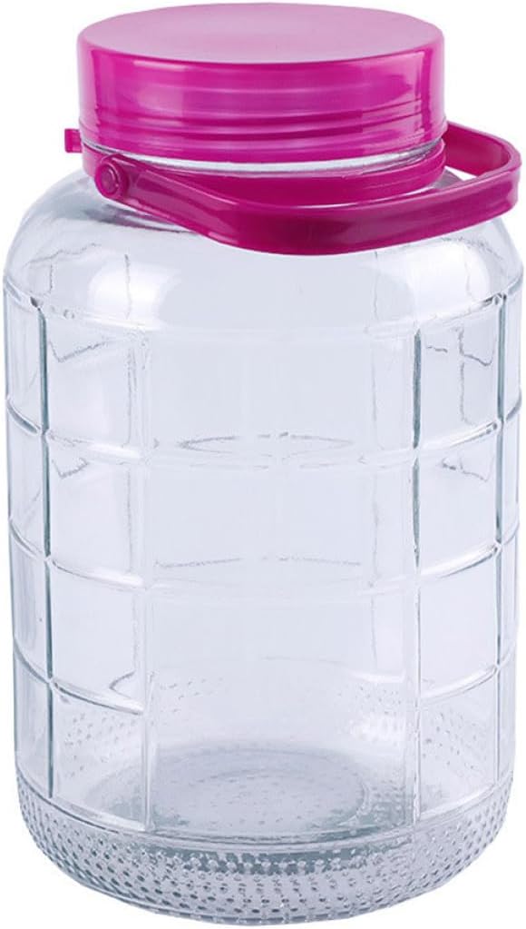 CHILDWEET Glass Fermentation Jar for Winemaking and Pickling, 6-pound Sealed Food Storage Bottle with Airtight Lid, Multi-functional Glass Kitchen Jar for Food Preservation and Fermenting