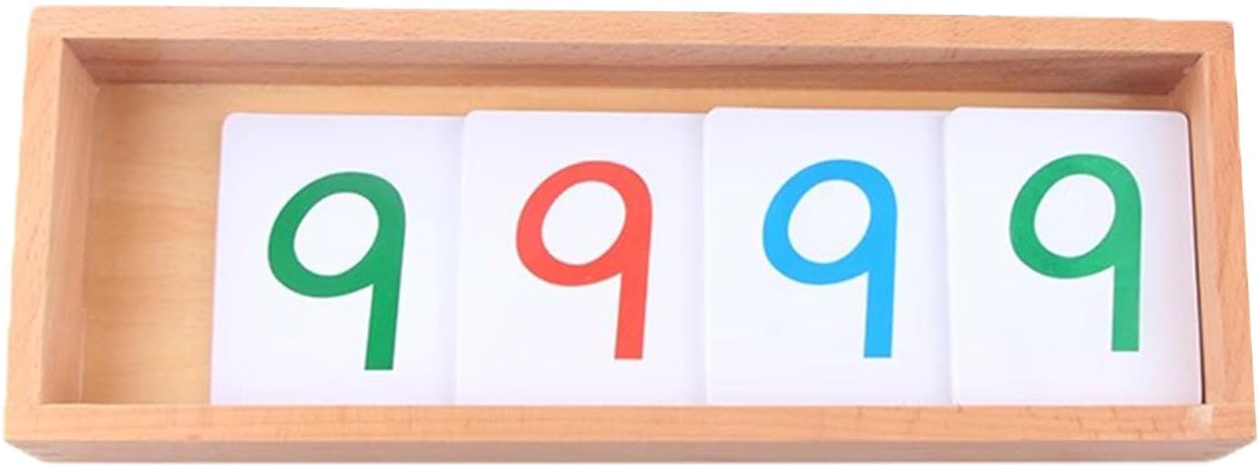 Montessori PVC Card Number (1-9000), Preschool Infant Digital Cognitive Ability,Two Piece Set