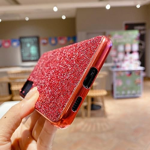 Coque Samsung A73 5G rouge diamant scintillant protection antichoc strass