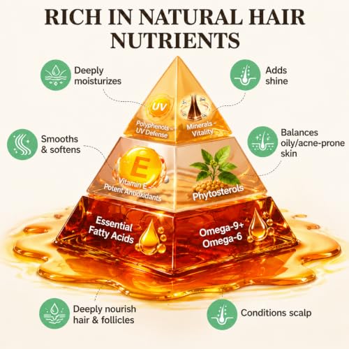 WEEMOTD 100% Raw Batana Oil for Hair, Unrefined Conditioning Hair & Scalp Oil from Honduras, Moisturizing Hair Mask for Dry Hair, Adds Shine & Softness for Men & Women, 2 fl oz