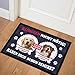 SpecialMe® Fußmatte mit eigenem Hund selbst gestalten personalisiert mit Name und Foto Haustier Hundebesitzer rutschfest & waschbar 2 Hunde schwarz 60x40cm