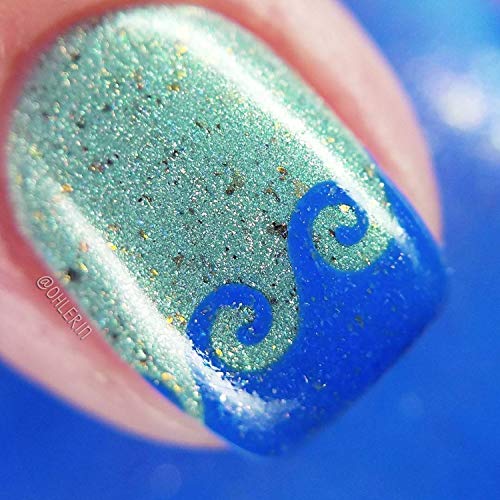 Whats Up Nails - Hawaiian Waves Tape Vinyl Stencils For Nail Art Design (1 Sheet, 102 Strips) #TOP6